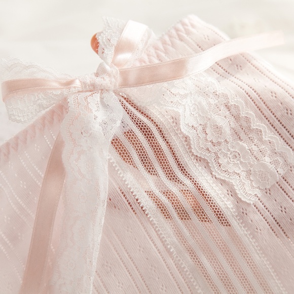 Light Pink Sweet Lolita Cotton Panties. Cute mid rise Panties. 26" to 38" waist. - Picture 5 of 14